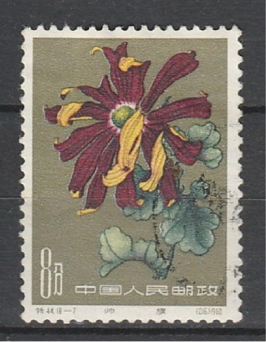 Хризонтема, №570, Китай 1960, 1 гаш. марка
